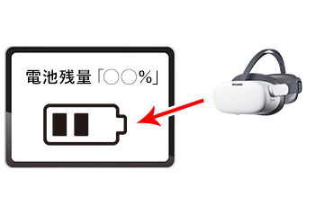 電池残量も表示