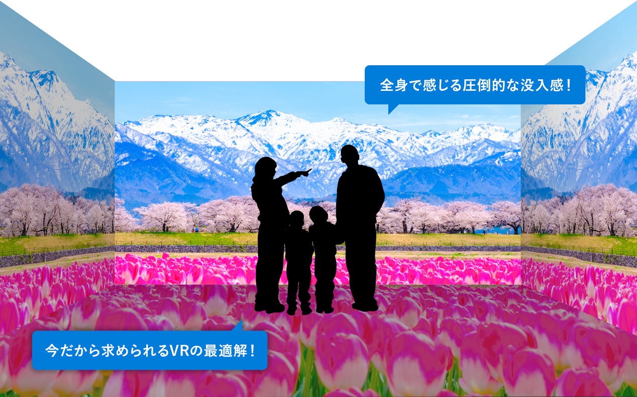 バーチャル空間構築システム（複数面投影式）